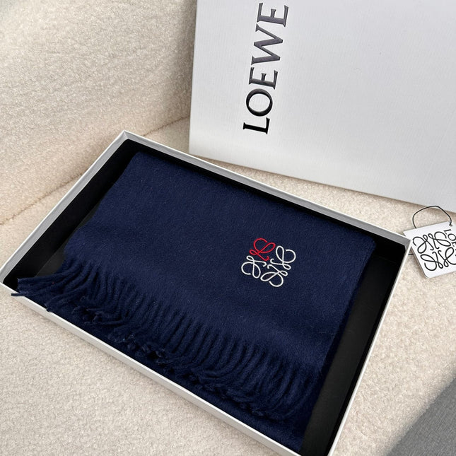 SCARF 180 CM IN NAVY BLUE CASHMERE 353155
