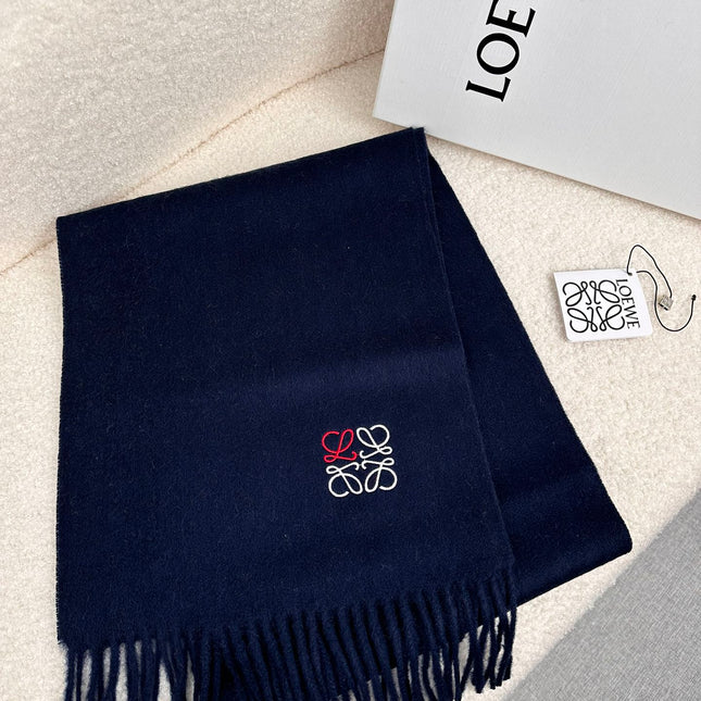 SCARF 180 CM IN NAVY BLUE CASHMERE 353155