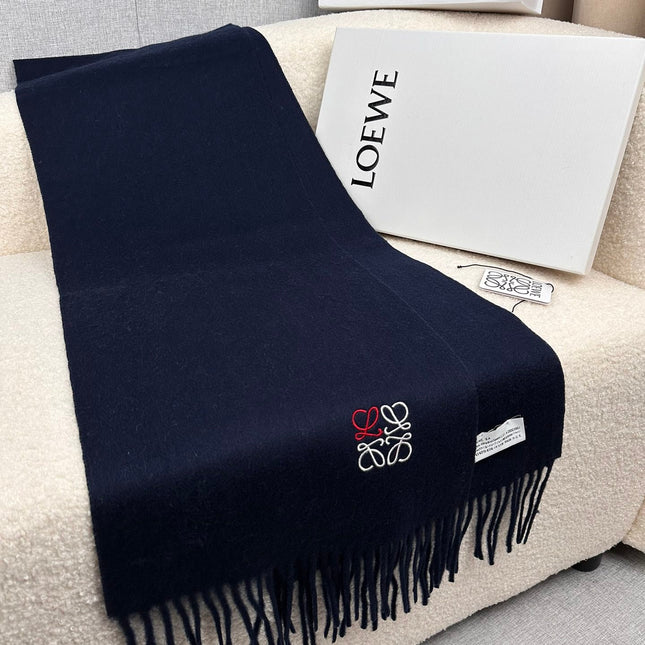 SCARF 180 CM IN NAVY BLUE CASHMERE 353155