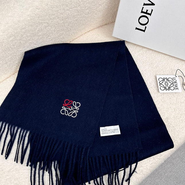 SCARF 180 CM IN NAVY BLUE CASHMERE 353155