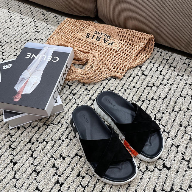 INFRA SANDAL BLACK SUEDE
