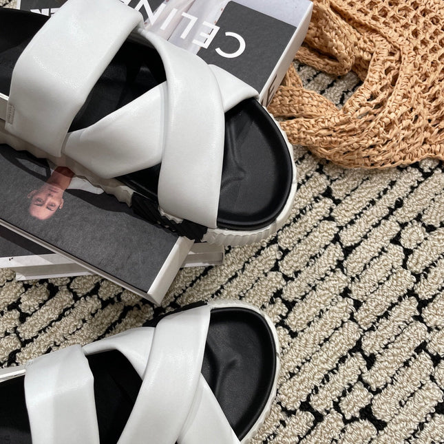 ELECTRIC SANDAL BLACK MIX WHITE CALFSKIN
