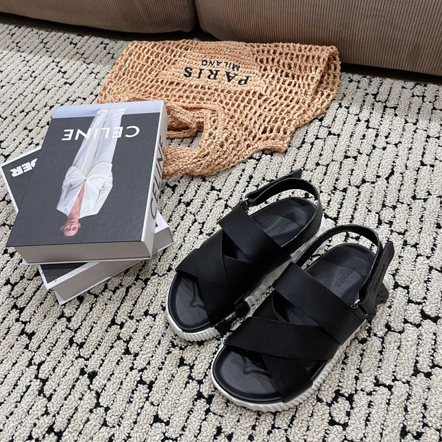ELECTRIC SANDAL BLACK CALFSKIN