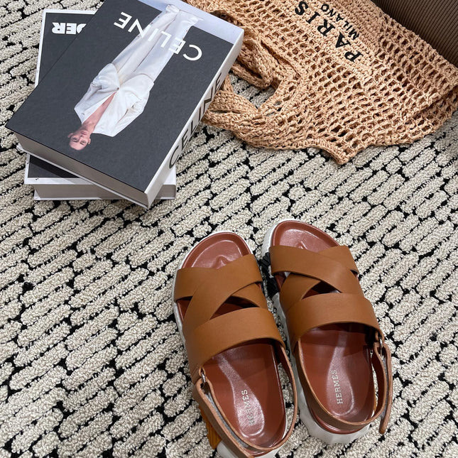ELECTRIC SANDAL CHOCOLATE CALFSKIN