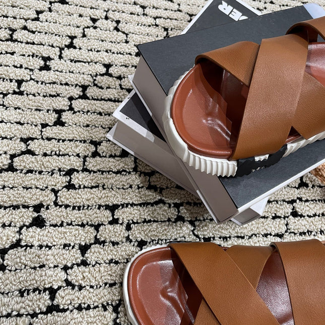 ELECTRIC SANDAL CHOCOLATE CALFSKIN