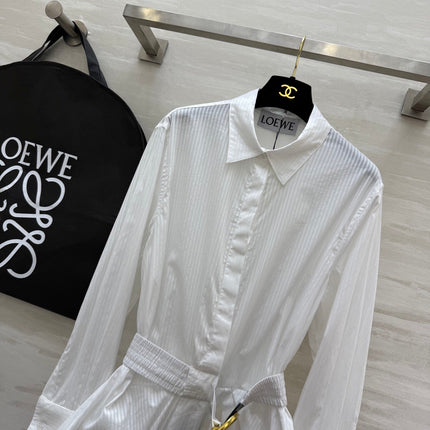 Loewe Shirt Dress White Cotton