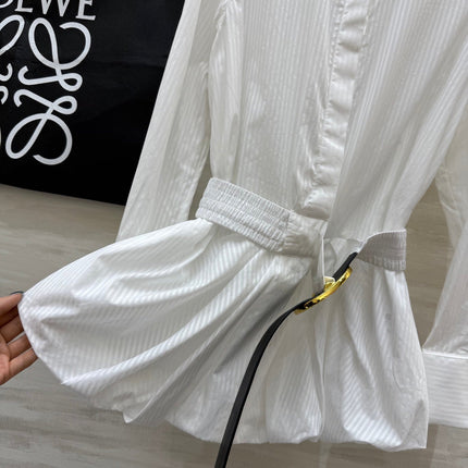 Loewe Shirt Dress White Cotton