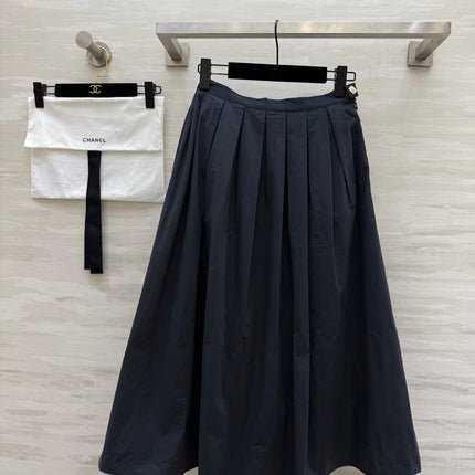 CC Bowknot Skirt Black Cotton