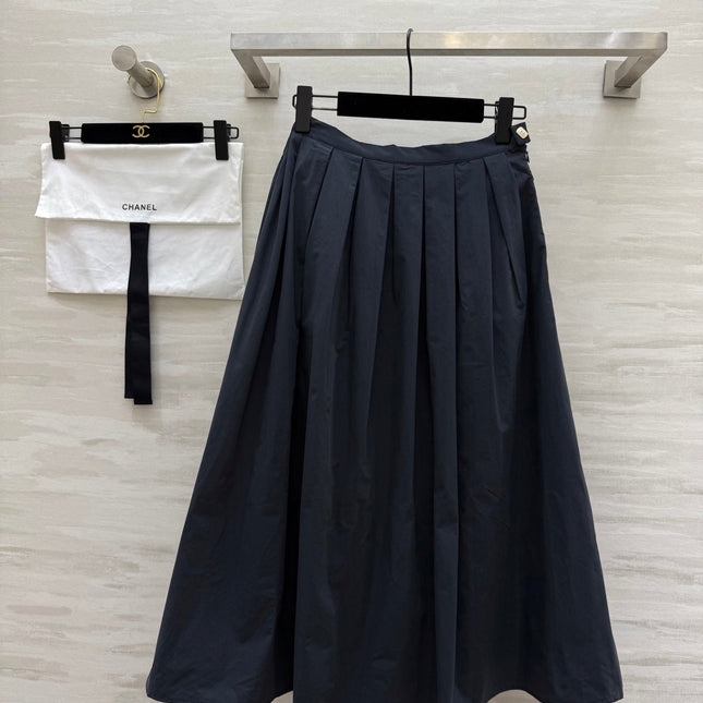 CC Bowknot Skirt Black Cotton