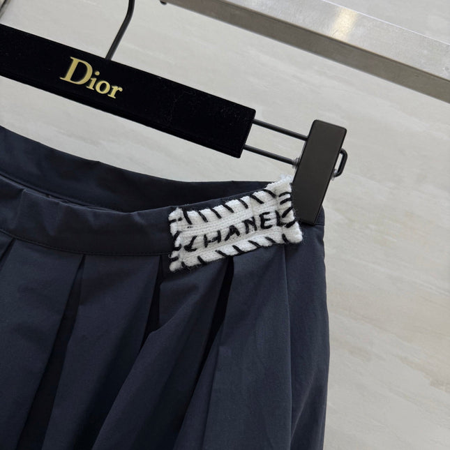 CC Bowknot Skirt Black Cotton
