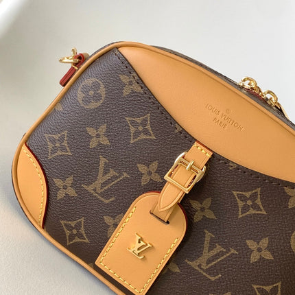 DEAUVILLIE MINI 22 MONOGRAM CANVAS BROWN