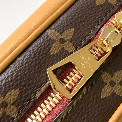 DEAUVILLIE MINI 22 MONOGRAM CANVAS BROWN