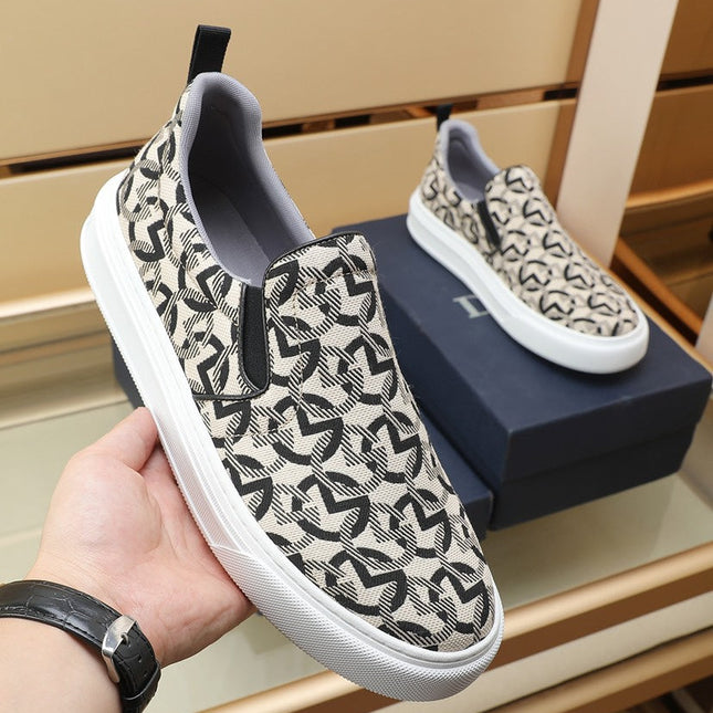 CD SOLAR SLIP-ON CREAM MIX BLACK FABRIC