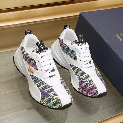 CD LINE SNEAKER WHITE AND RAINBOW CALFSKIN