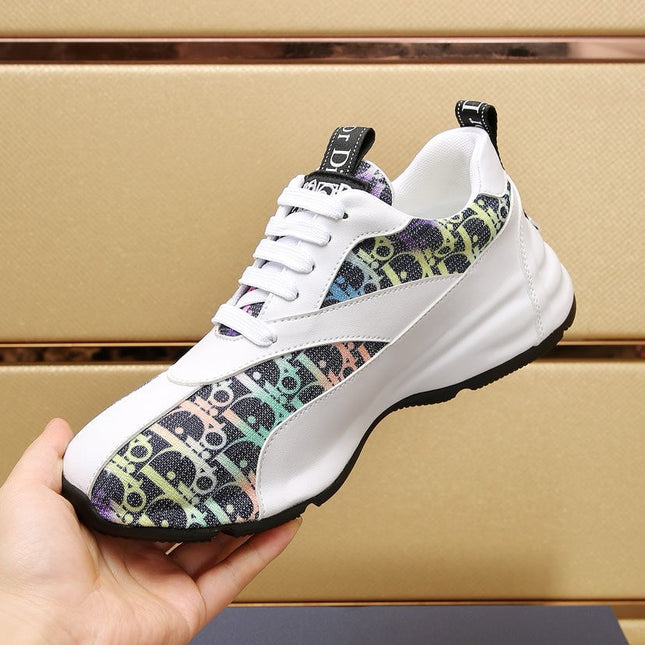CD LINE SNEAKER WHITE AND RAINBOW CALFSKIN