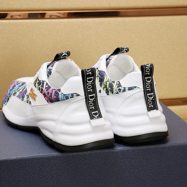 CD LINE SNEAKER WHITE AND RAINBOW CALFSKIN