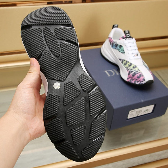 CD LINE SNEAKER WHITE AND RAINBOW CALFSKIN