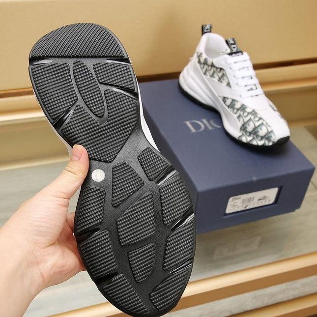 CD LINE SNEAKER WHITE AND CHARCOAL CALFSKIN