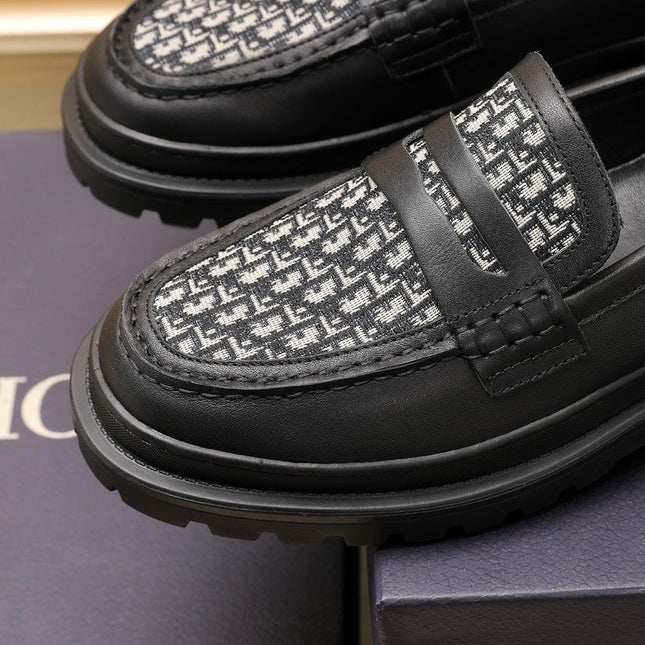 CD EXPLORER LOAFER BLACK AND WHITE JACQUARD