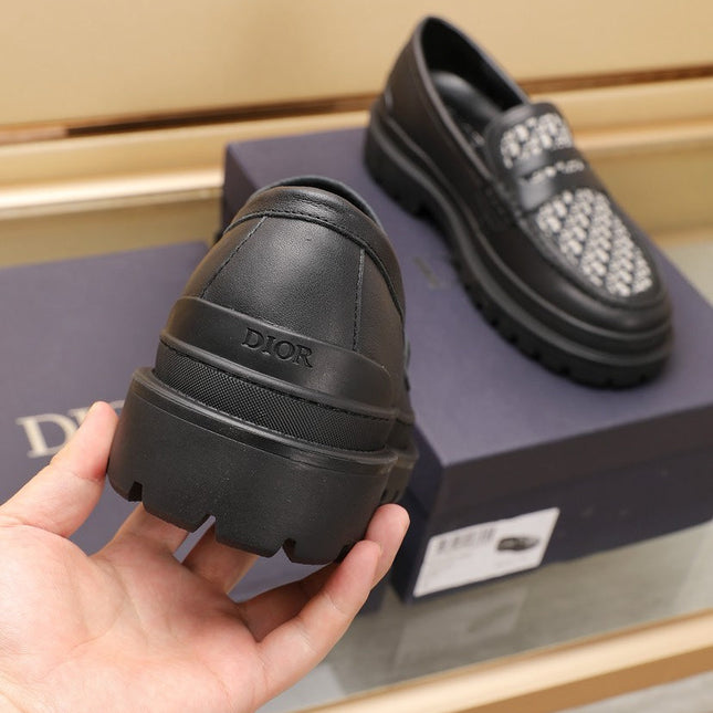 CD EXPLORER LOAFER BLACK AND WHITE JACQUARD