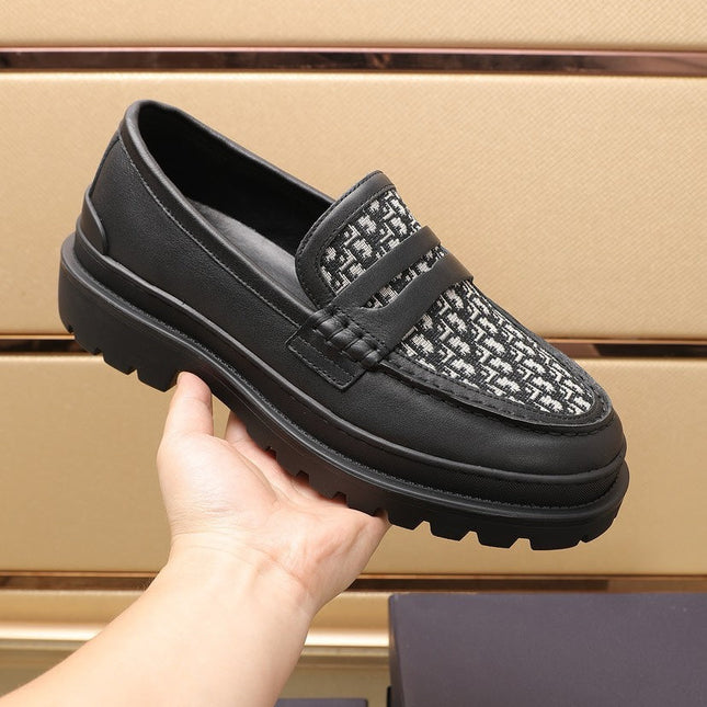 CD EXPLORER LOAFER BLACK AND WHITE JACQUARD