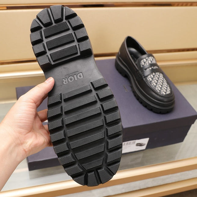 CD EXPLORER LOAFER BLACK AND WHITE JACQUARD
