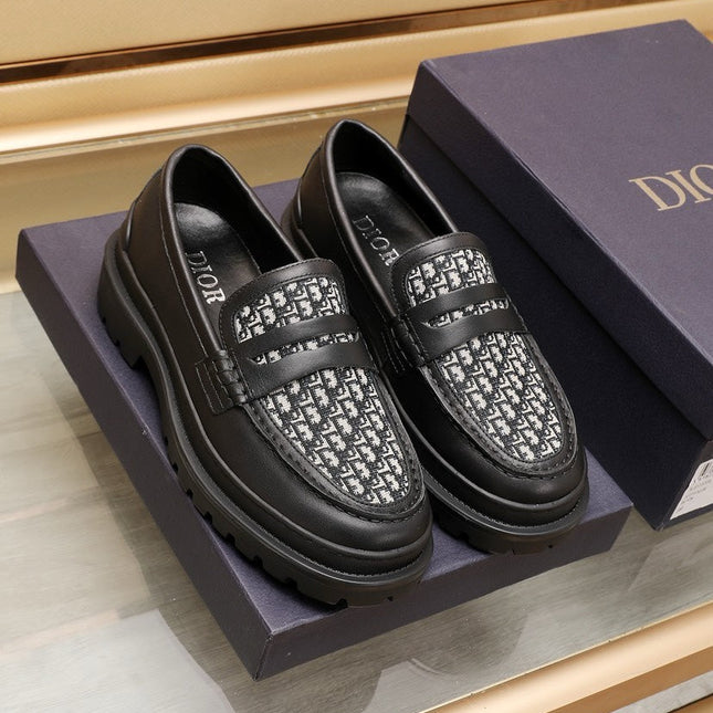 CD EXPLORER LOAFER BLACK AND WHITE JACQUARD