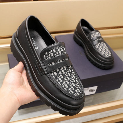 CD EXPLORER LOAFER BLACK AND WHITE JACQUARD