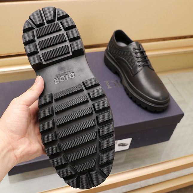 CD EXPLORER DERBY SHOE BLACK CALFSKIN