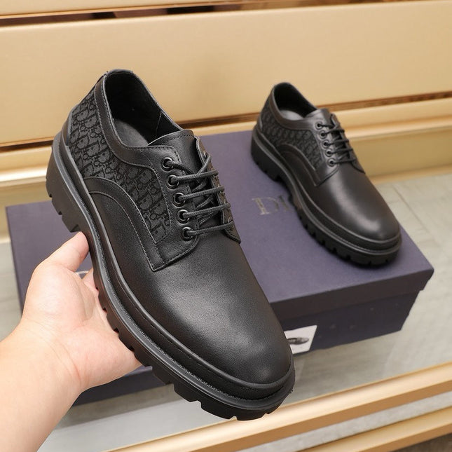 CD EXPLORER DERBY SHOE BLACK CALFSKIN