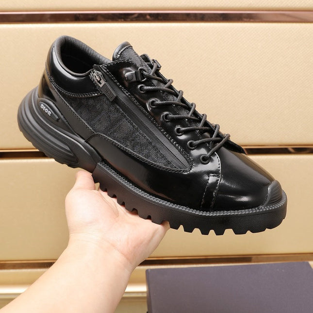 CD COMBAT DERBY SHOE BLACK POLISHED CALFSKIN