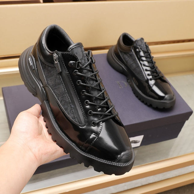 CD COMBAT DERBY SHOE BLACK POLISHED CALFSKIN
