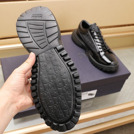 CD COMBAT DERBY SHOE BLACK POLISHED CALFSKIN