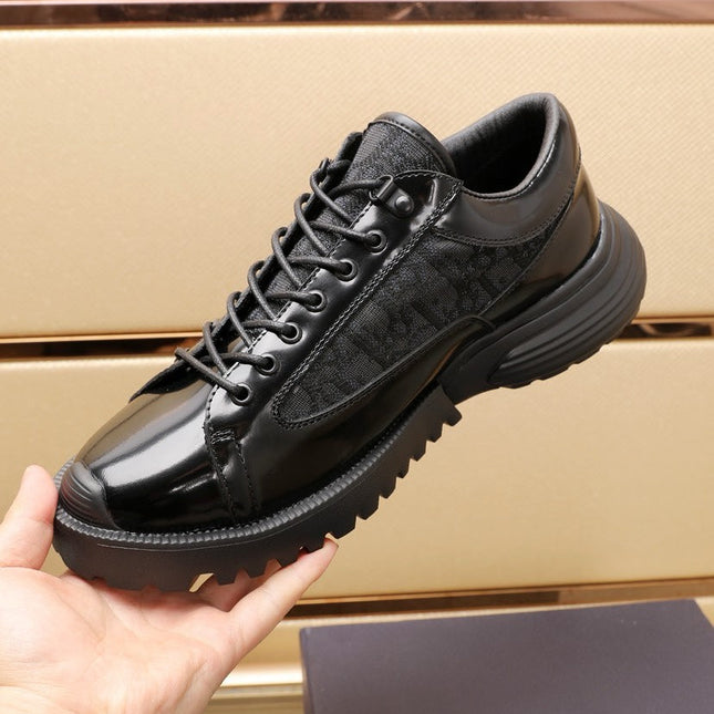 CD COMBAT DERBY SHOE BLACK POLISHED CALFSKIN