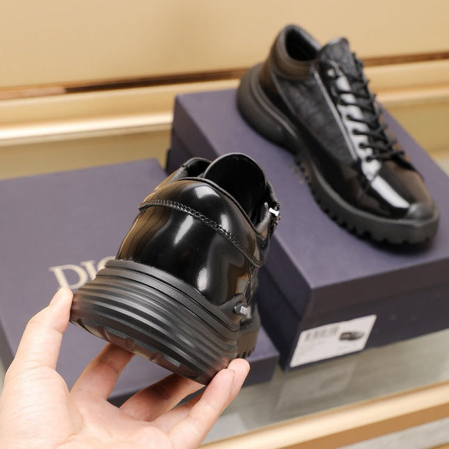 CD COMBAT DERBY SHOE BLACK POLISHED CALFSKIN