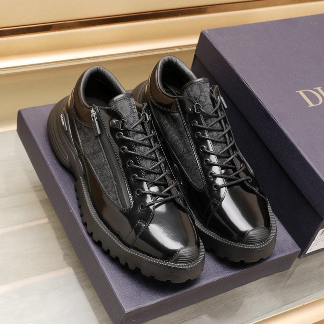 CD COMBAT DERBY SHOE BLACK POLISHED CALFSKIN