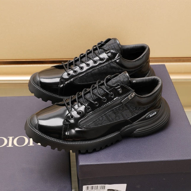 CD COMBAT DERBY SHOE BLACK POLISHED CALFSKIN