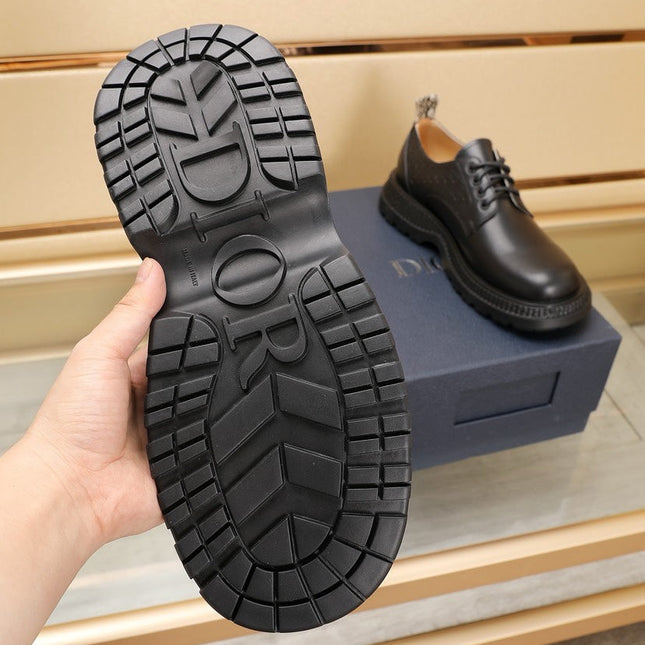 CD EXPLORER DERBY SHOE BLACK CALFSKIN