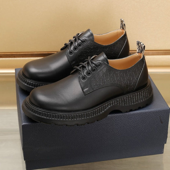 CD EXPLORER DERBY SHOE BLACK CALFSKIN