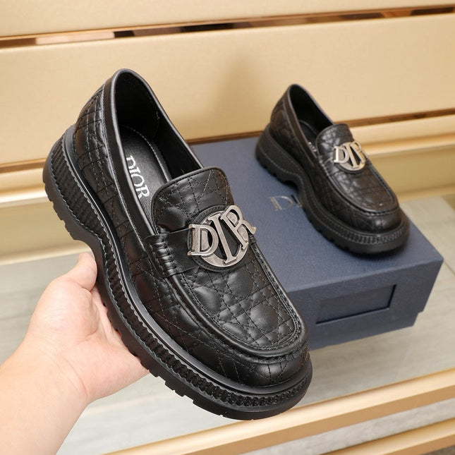 CD EXPLORER LOAFER BLACK EMBROIDED CALFSKIN