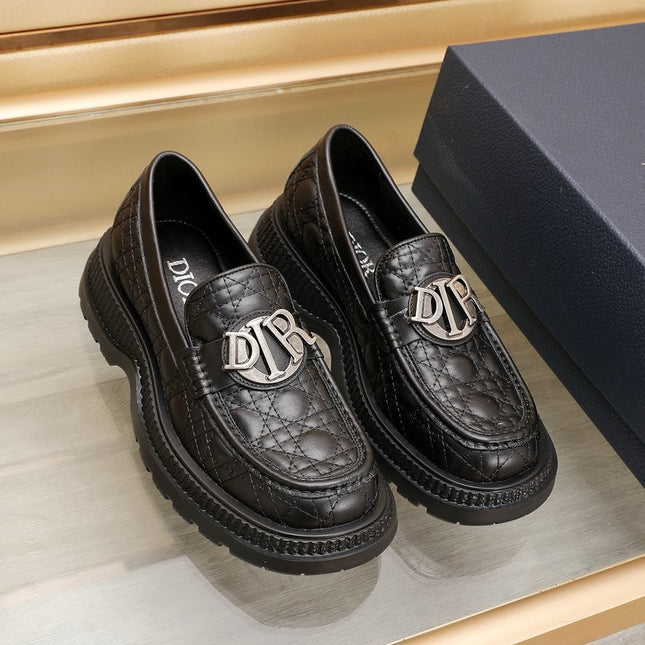 CD EXPLORER LOAFER BLACK EMBROIDED CALFSKIN