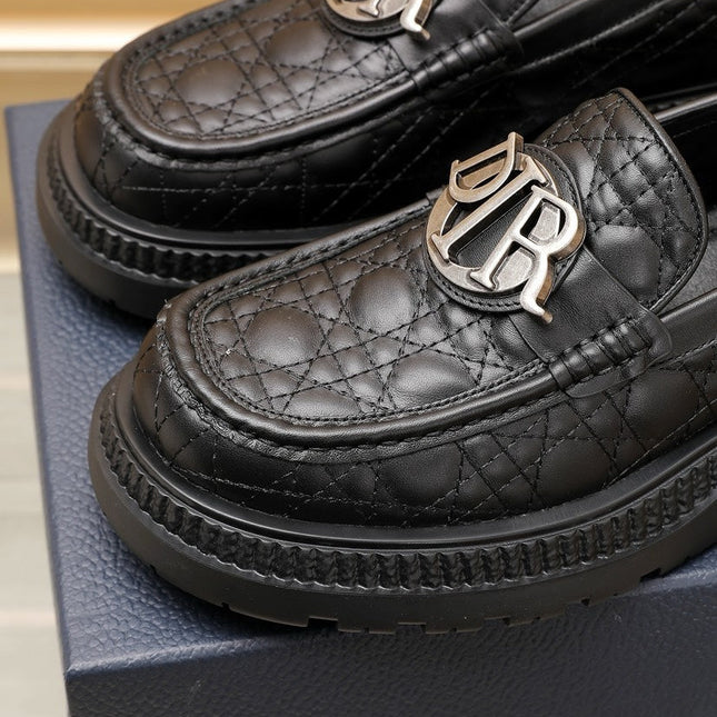 CD EXPLORER LOAFER BLACK EMBROIDED CALFSKIN