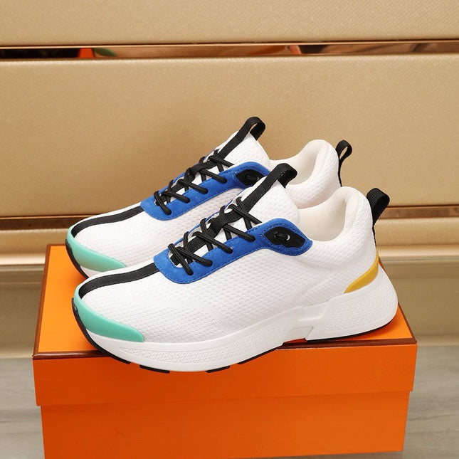 HM HUGO SNEAKER WHITE AND COBALT BREATHABLE FABRIC