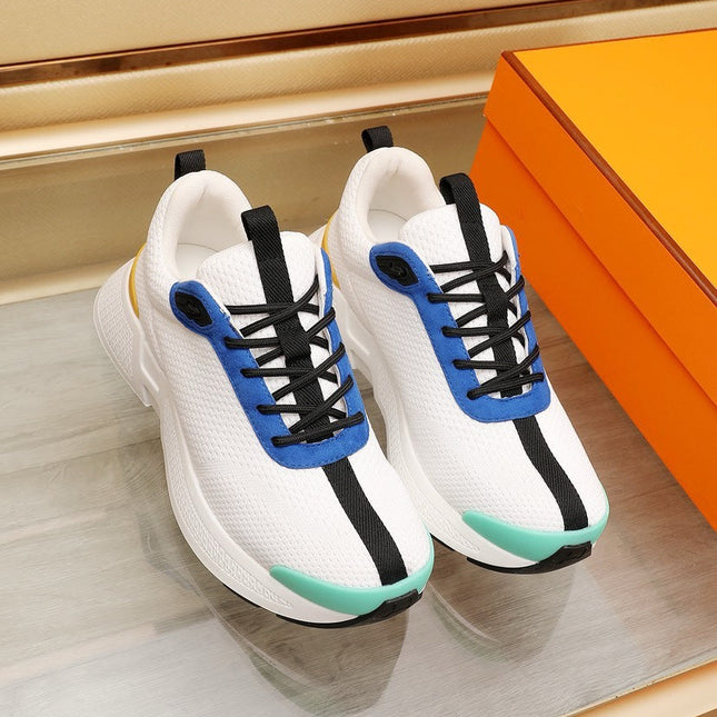 HM HUGO SNEAKER WHITE AND COBALT BREATHABLE FABRIC
