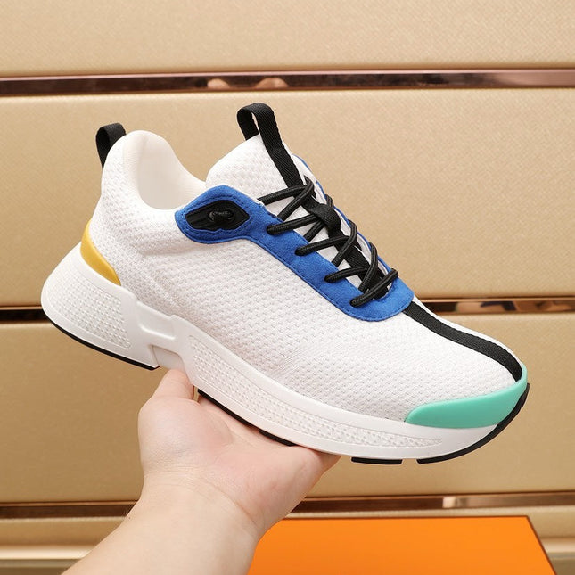 HM HUGO SNEAKER WHITE AND COBALT BREATHABLE FABRIC