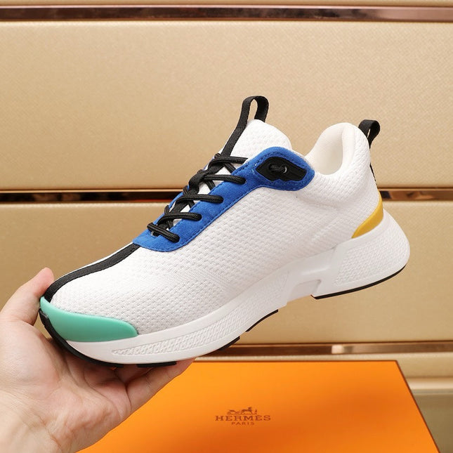 HM HUGO SNEAKER WHITE AND COBALT BREATHABLE FABRIC