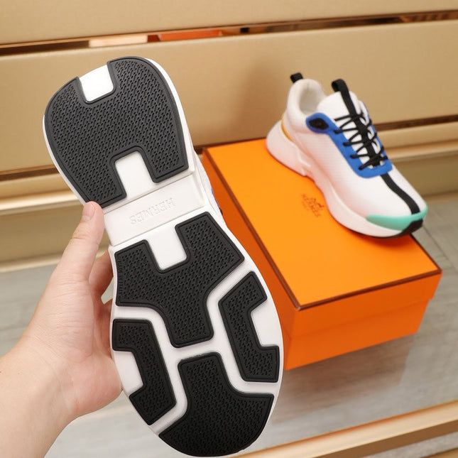 HM HUGO SNEAKER WHITE AND COBALT BREATHABLE FABRIC