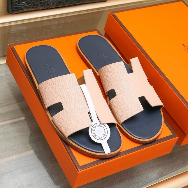 HM IZMIR SANDAL DENIM AND PEACHY CALFSKIN
