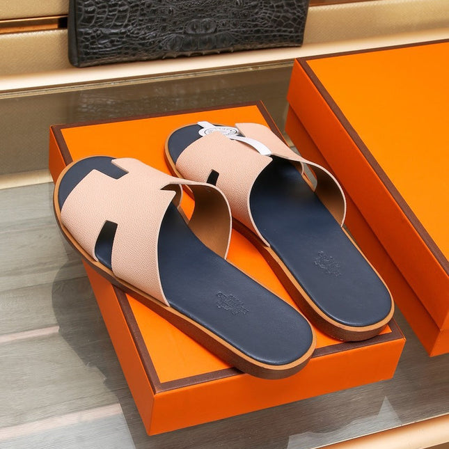 HM IZMIR SANDAL DENIM AND PEACHY CALFSKIN