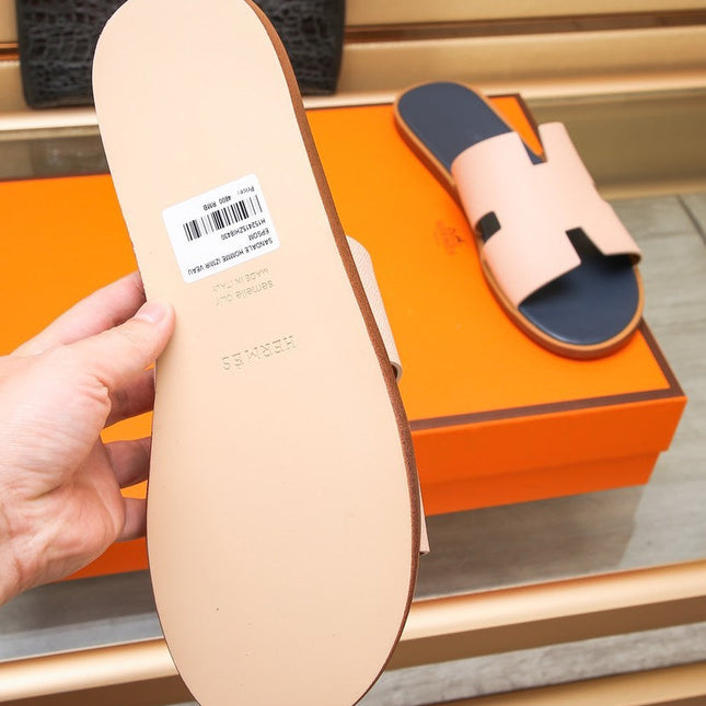 HM IZMIR SANDAL DENIM AND PEACHY CALFSKIN
